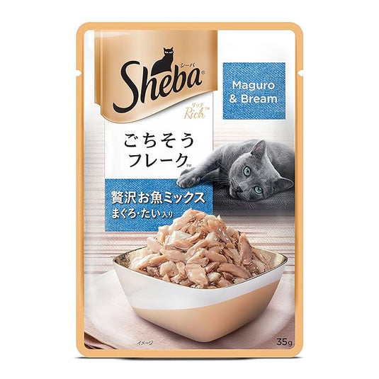 Sheba Rich Premium Maguro & Bream Wet Cat Food Fish Mix for Adult