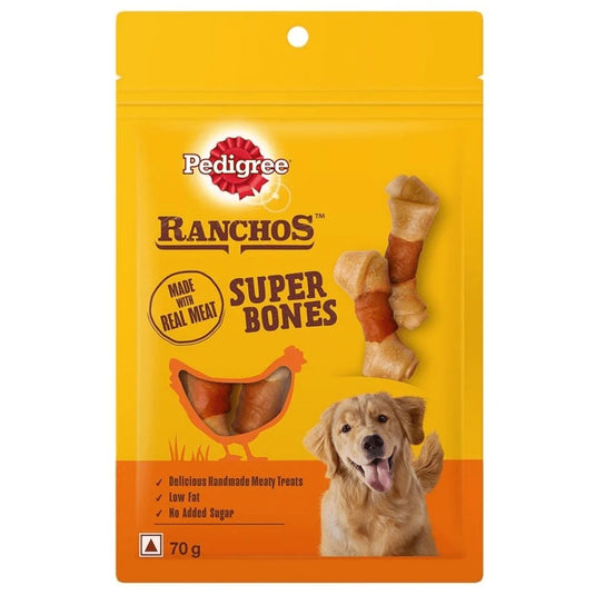 Pedigree Ranchos Super Bones, 70gram70g, Adult, Chicken Flavor