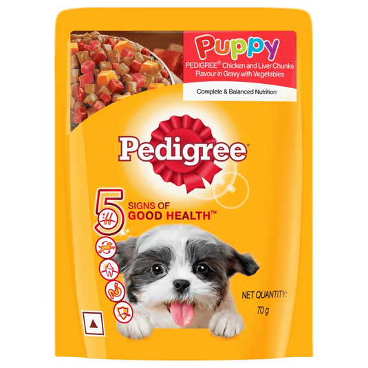 Puppy Chicken & Liver Chumks In Gravy With Veg (Pack of 12)