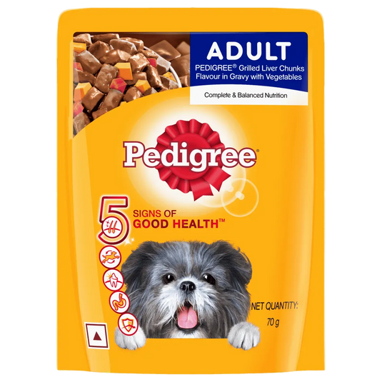 Pedigree Adult Wet Dog Food, Chicken & Liver Chunks ingravy (Pack of 12)