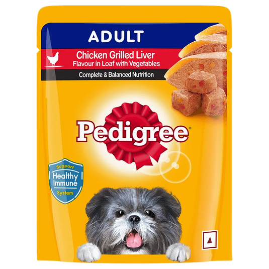 Pedigree Adult, Wet Dog Food,grilled Chicken Liver in Loaf with Vegetables,