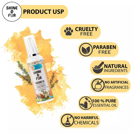 Shine O' Fur Massage Oil for Dog, 100 ml