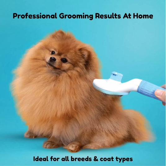 Papa Pawsome Self Cleaning Slicker Brush for Dogs & Cats - Rectangle